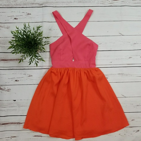 Bebe Colorblock Fit & Flare Dress - Picture 3 of 3